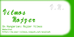 vilmos mojzer business card